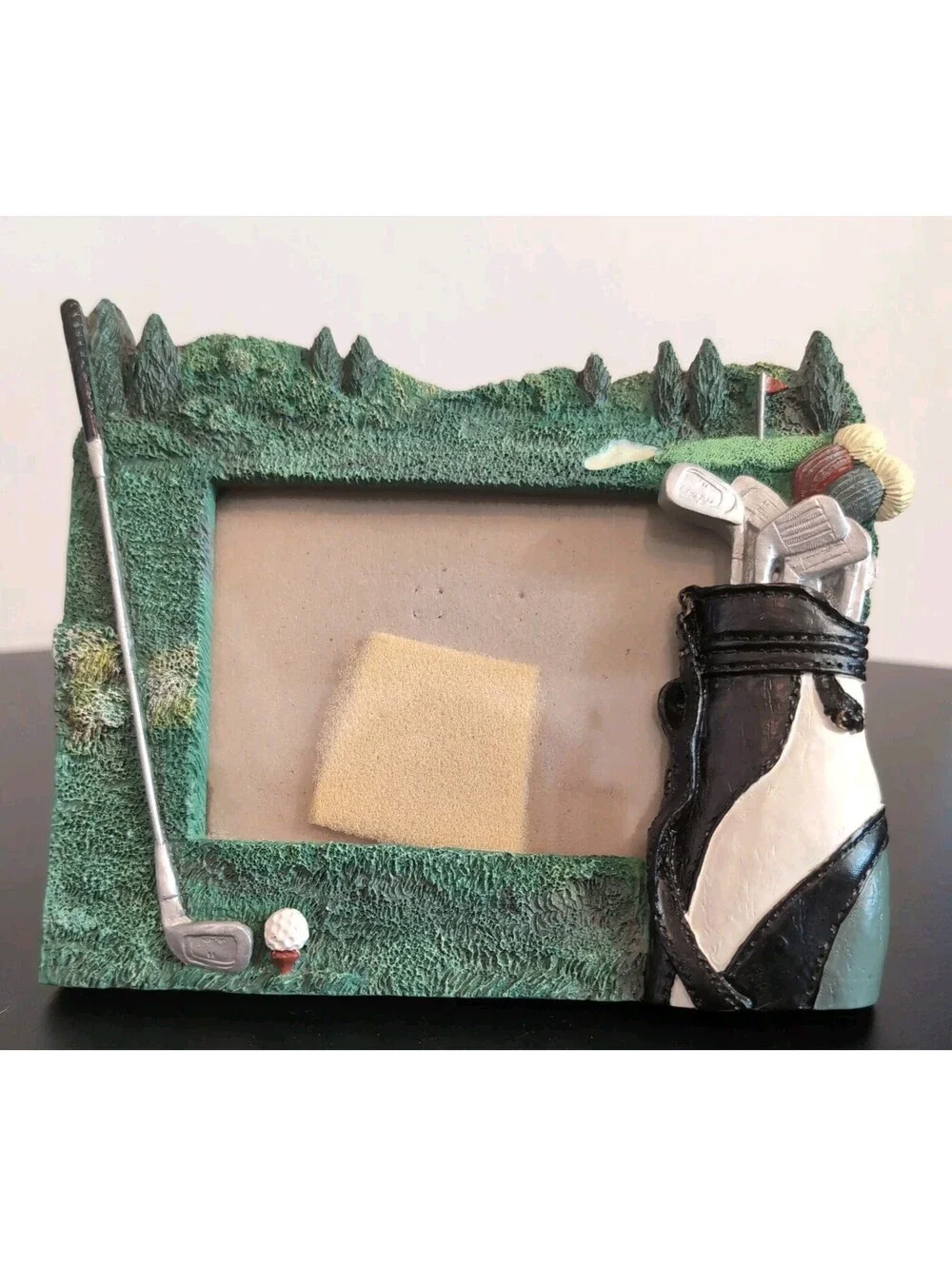 Vintage Golf Picture Frame| Golfing Photo | Clubs Ball Fits 3